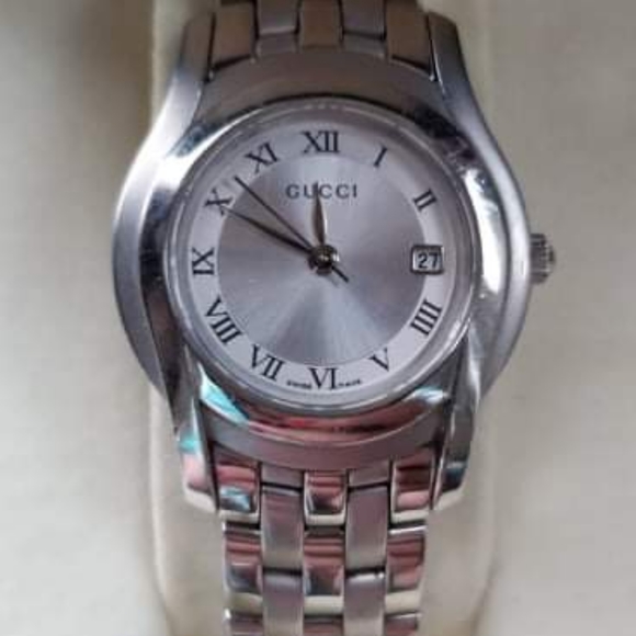 AUTHENTIC VINTAGE GUCCI LADIES 5500L STAINLESS STEEL WATCH WITH BOX - Picture 3 of 12